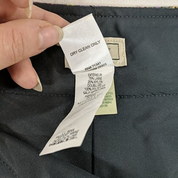 L.L. Bean Pink Plaid Wool Skirt Women's 8 Short Knee Length Slit Tartan Pencil - Picture 8 of 15